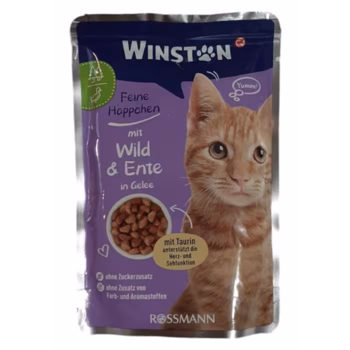 پوچ گربه وینستون گوشت شکار و اردک