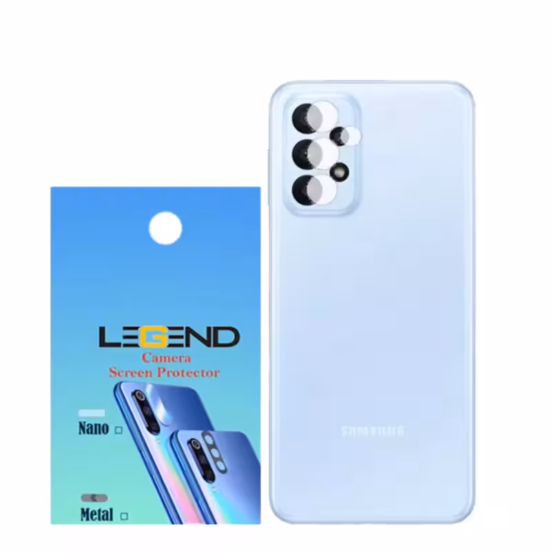 محافظ لنز دوربین لجند مدل نانو گلس مناسب برای موبایل سامسونگ Galaxy A23 بسته 5 عددی