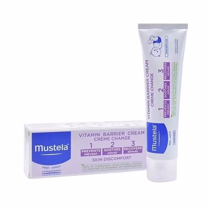 کرم سوختگی نوزاد 50 میل مدل 3 2 1 BARRIER موستلا mustela