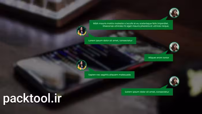 پروژه پریمیر نمایش مسیج و پیام متنی Text Message Kit - پک تول