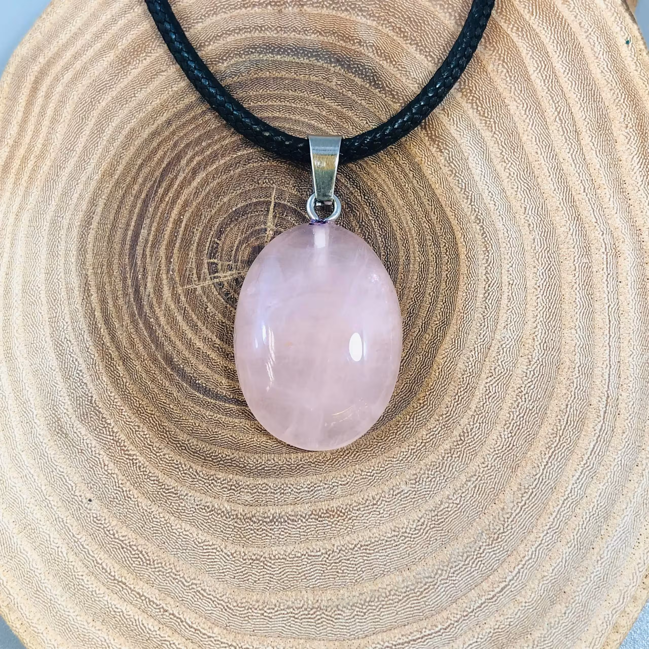 گردنبند رز کوارتز خوشرنگ معدنی 251171