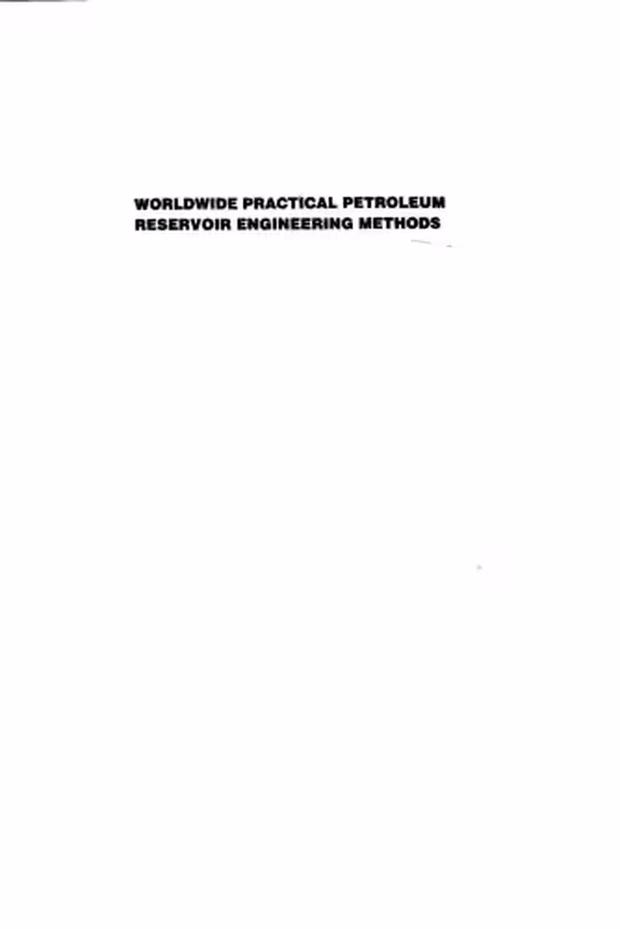 خرید و دانلود نسخه کامل کتاب Worldwide Practical Petroleum Reservoir Engineering Methods