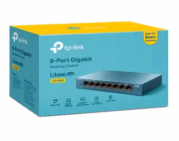 سوئیچ 8 پورت گیگابیتی و دسکتاپ تی پی لینک مدل LS108G
