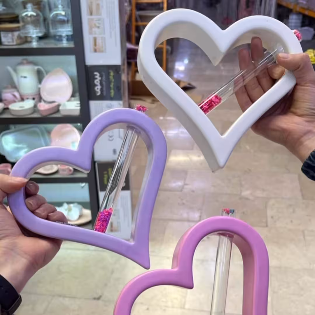 گلدان زیبا                               طرح قلب 