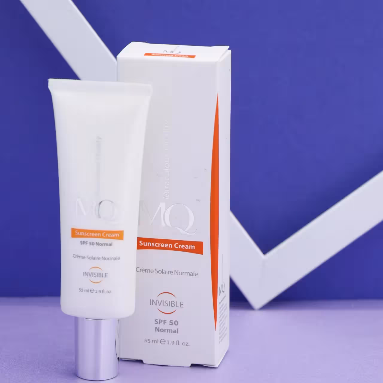 کرم ضد آفتاب برای پوست نرمال بی رنگ 55 میل MQ ام کیو SPF 50 کد 91935