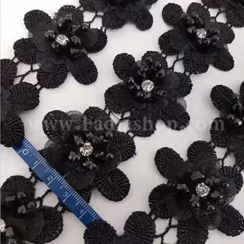 یراق - نوار نگین دار مشکی