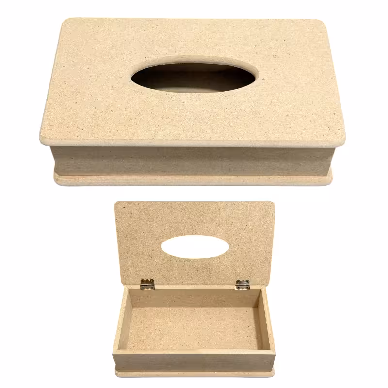 بیس MDF جعبه دستمال بزرگ 15 در 27 ارتفاع 7.5 سانت کد 102