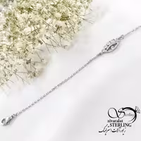 دستبند نقره چشم نظر جواهری عیار925 کد 20375