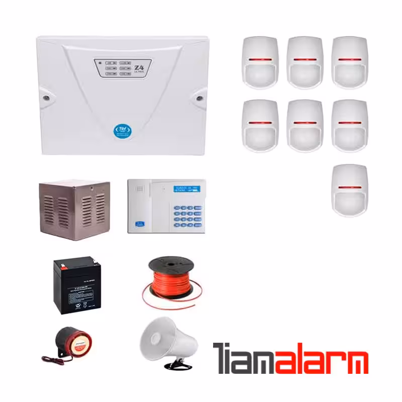 پکیج دزدگیر اماکن باسیم مدل کلاسیک سیم کارتی وتلفنی CGPY7