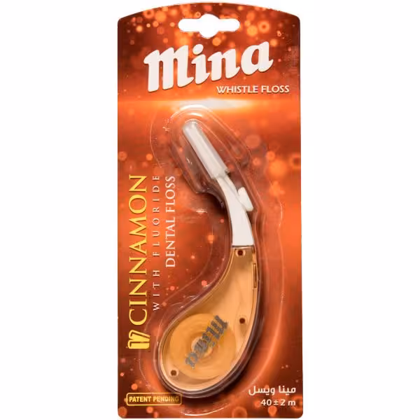 نخ دندان دسته دار مینا مدل ویسل دارچینی