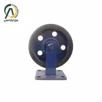 چرخ پاترولی آهنی لاستیکی ثابت قطر 250 میلی متر