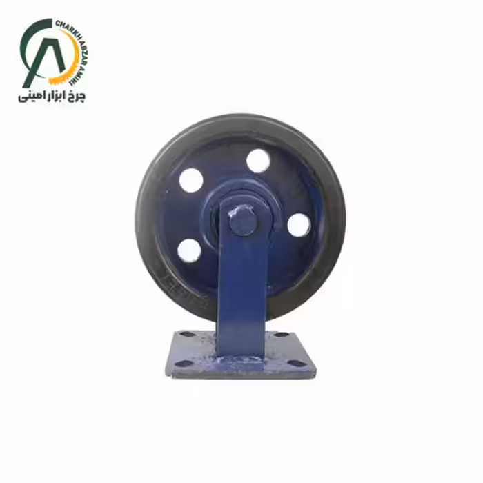 چرخ پاترولی آهنی لاستیکی ثابت قطر 250 میلی متر