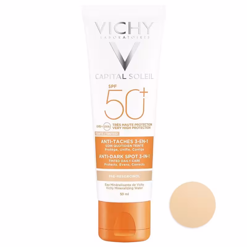 ضد آفتاب sPF 50 حجم 50 میل ضد لک رنگی ویچی - Vichy