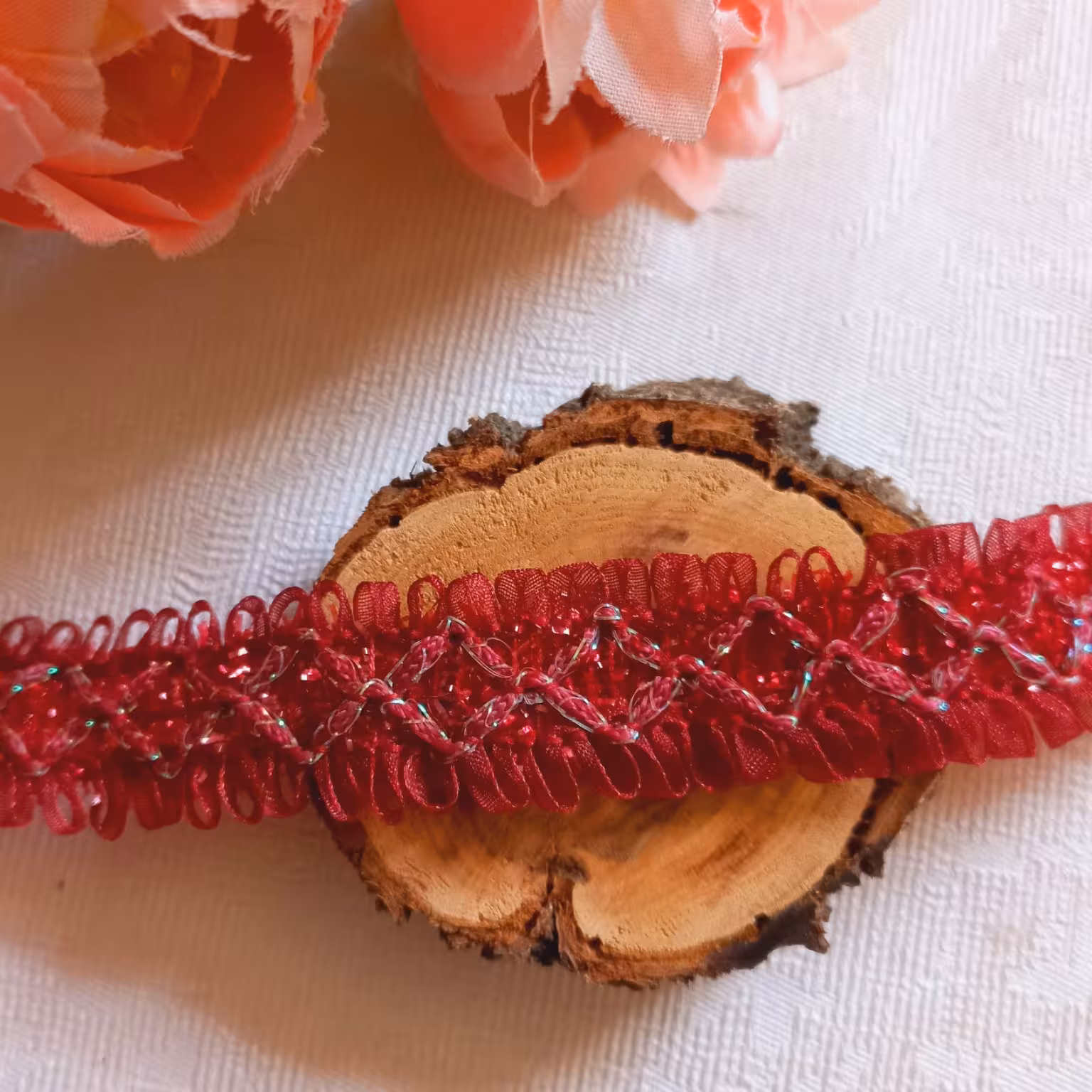 تور دو لبه چین دار (متری)