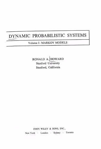 خرید و دانلود نسخه کامل کتاب Dynamic Probabilistic Systems Volume 1