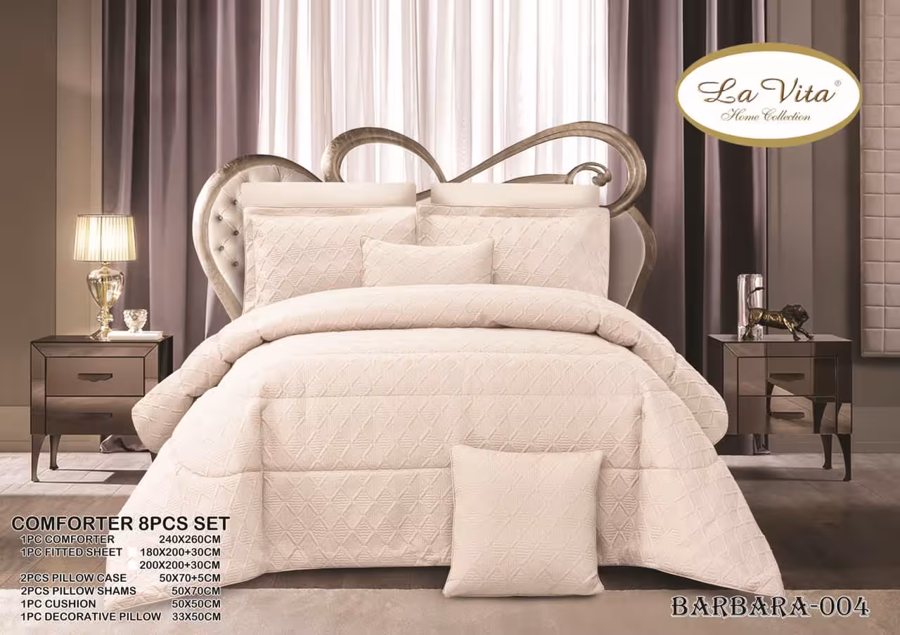 سرویس لحاف روتختی 2 نفره ترک برند لاویتا مدل BARBARA کد004