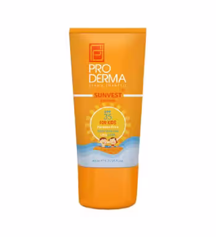 کرم ضد آفتاب کودکان spf35 فاقد جاذبه شیمیایی پرودرما