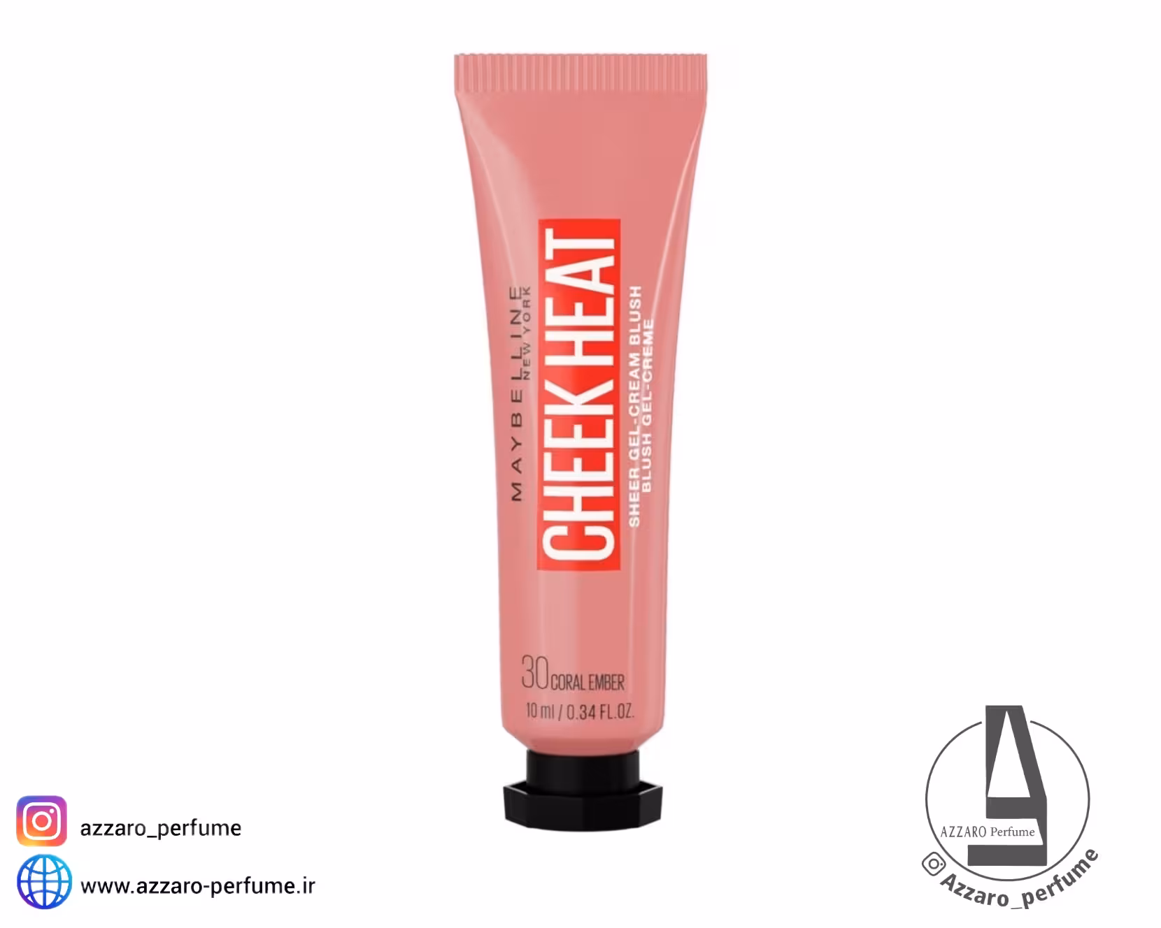 رژ گونه مایع میبلین چیک هیت-کورال امبر شماره 30 حجم 10 میل