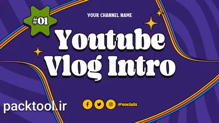 دانلود پروژه آماده پریمیر پرو معرفی وبلاگ یوتیوب Youtube Blog Intro - پک تول
