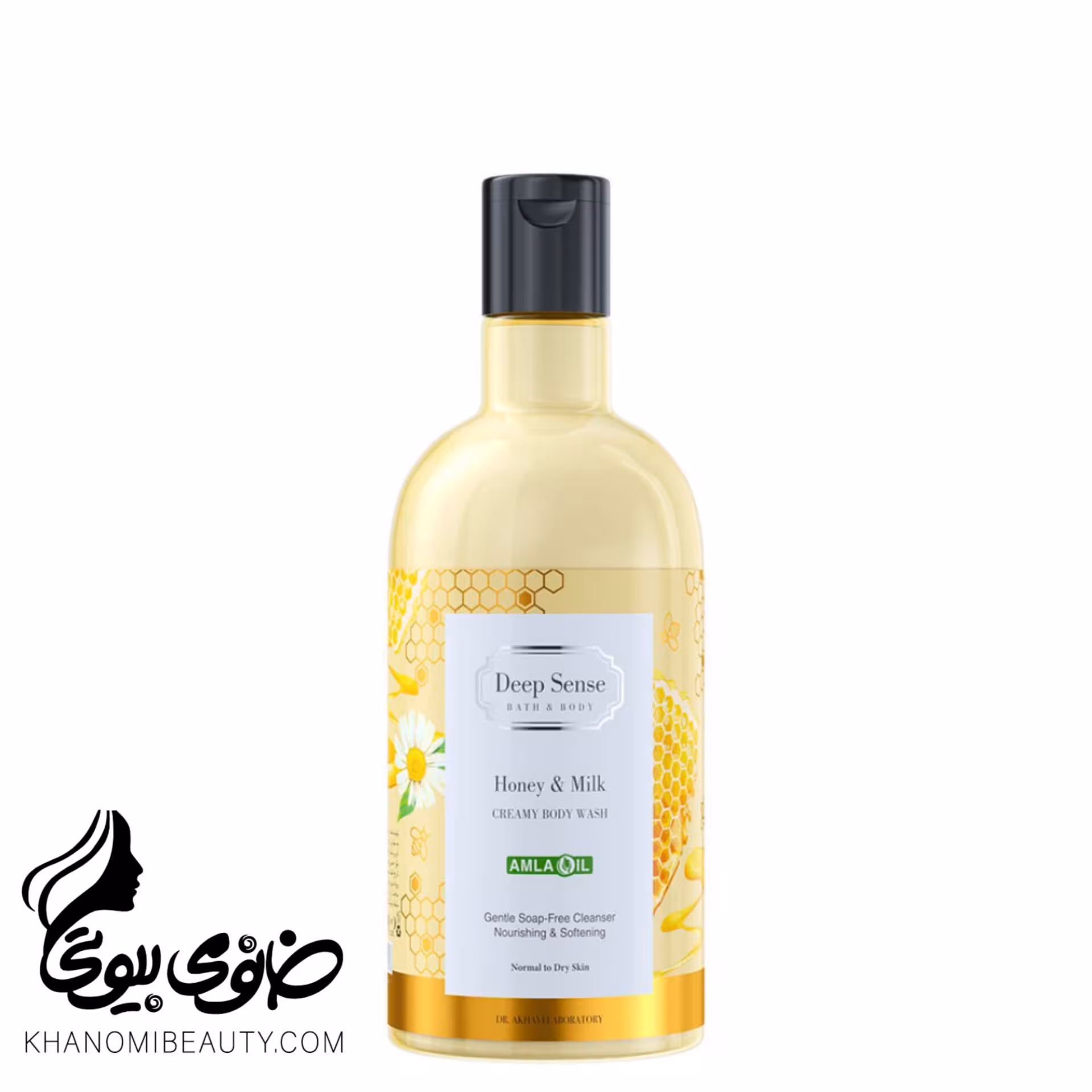 شامپو بدن 400 میل کرمی شیر و عسل دیپ سنس