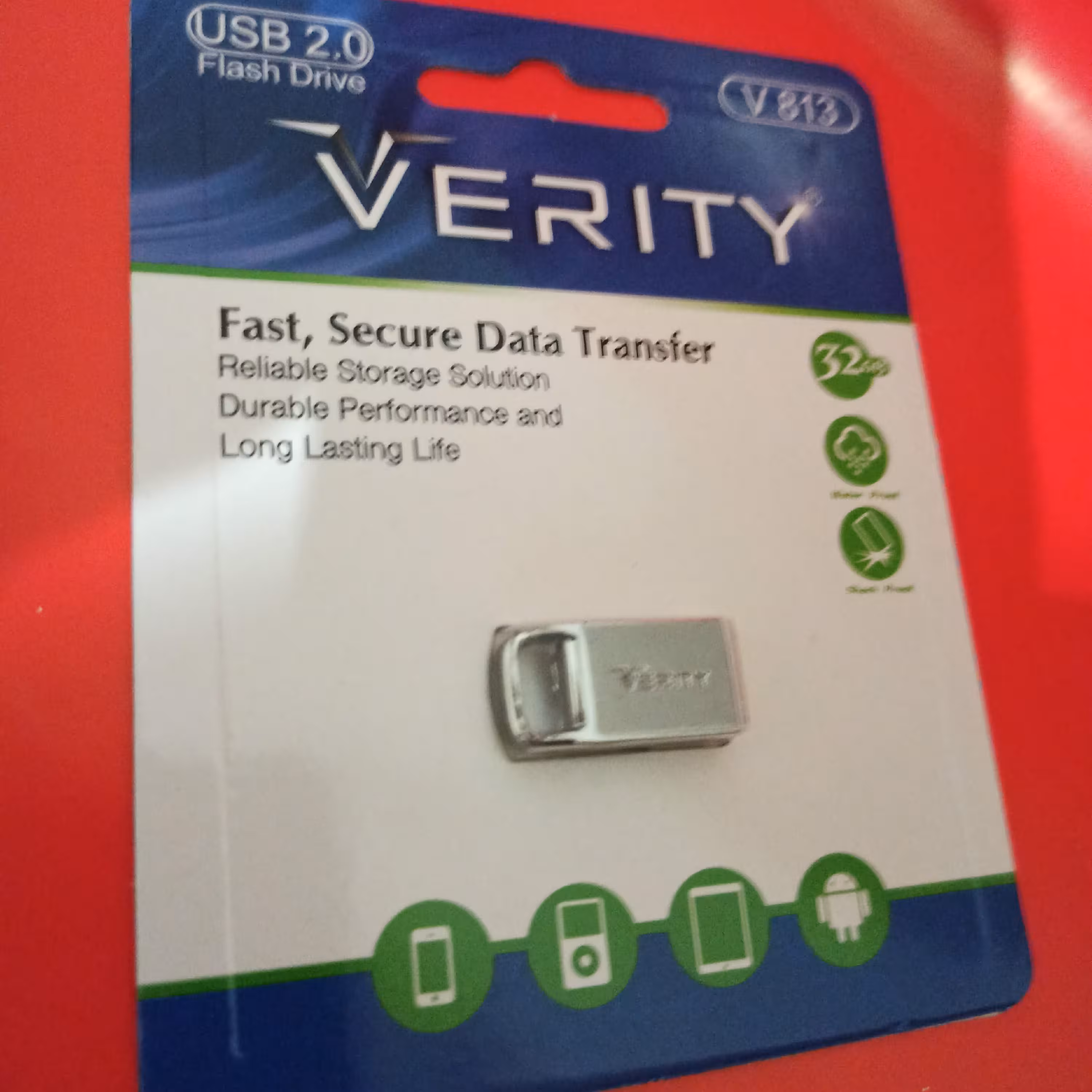 فلشusb 32 گیگابایت گارانتی مادام العمر شرکت اسان سرویس بدنه فلزی 