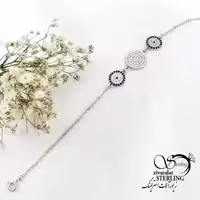 دستبند نقره 925 عیار چشم نظر کد 19499
