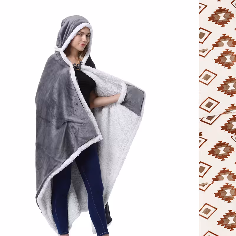 پتو مسافرتی مدل تن پوش طرح  Bohemia سایز 120×170 سانتی متر