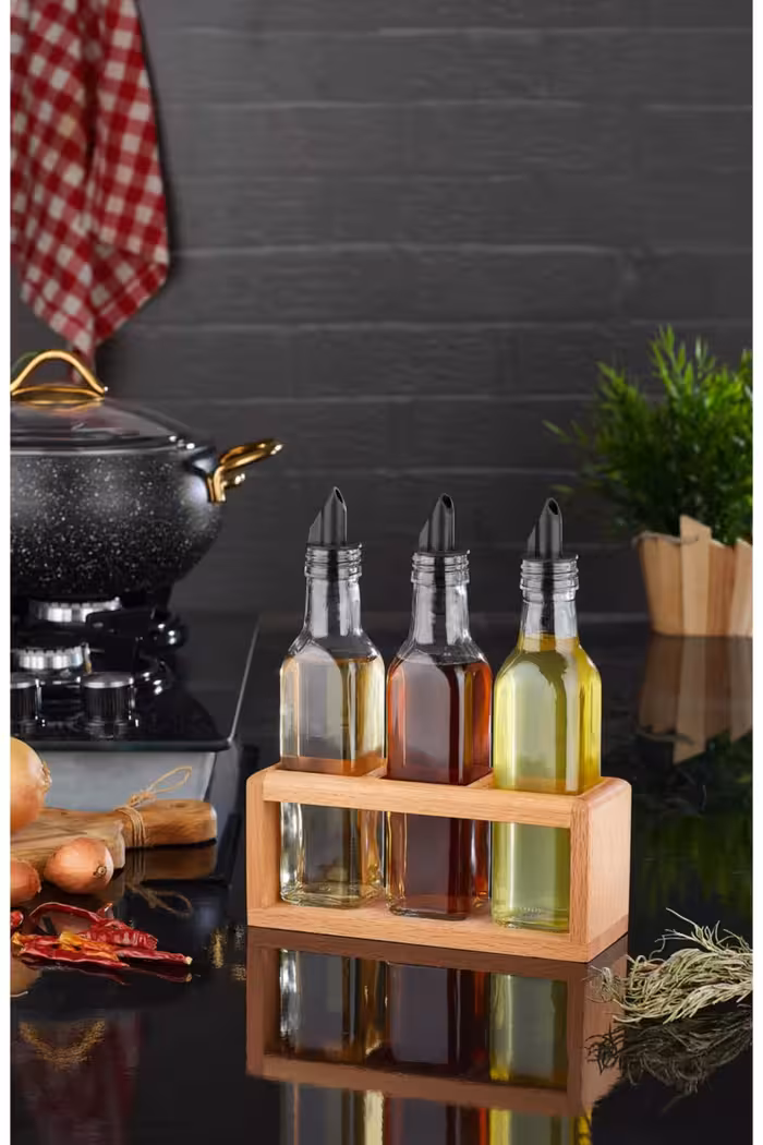 ست 3 تکه ظرف روغن woodsy مدل BONDE