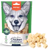 تشویقی سگ ونپی طعم مرغ و سبزیجات مدل Freeze Dried