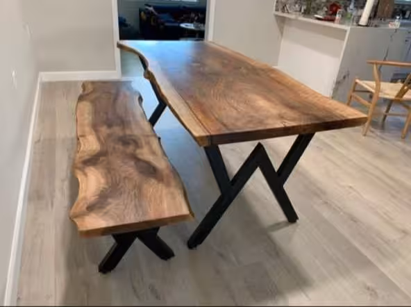 تک میز ناهارخوری چوب وفلز کد 11691