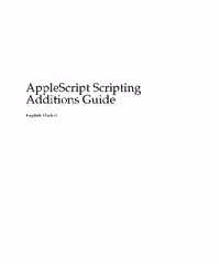 خرید و دانلود نسخه کامل کتاب AppleScript Scripting Additions Guide: English Dialect