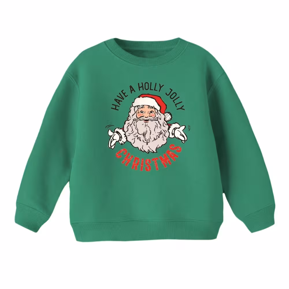 سویشرت بچگانه مدل بابانوئل کریسمس کد 20 رنگ سبز
