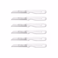 ست چاقوی میوه 6 عددی سولینگن سفید – چاقوی میوه بری با تیغه فولاد ضدزنگ و دسته الماسه شده سفید رنگ با کیفیت عالی آلمانی برای برش حرفه‌ای میوه‌جات