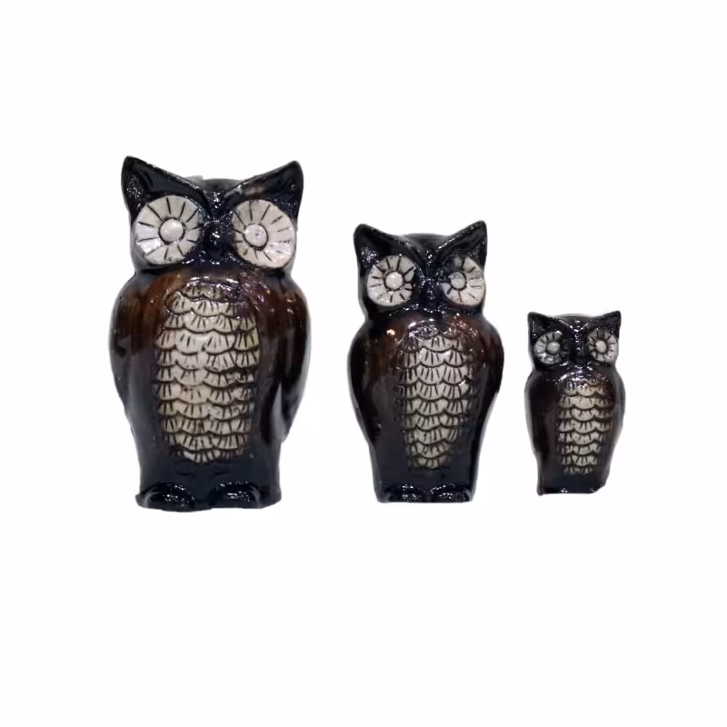 مجسمه طرح جغد مدل g33 مجموعه 3عددی