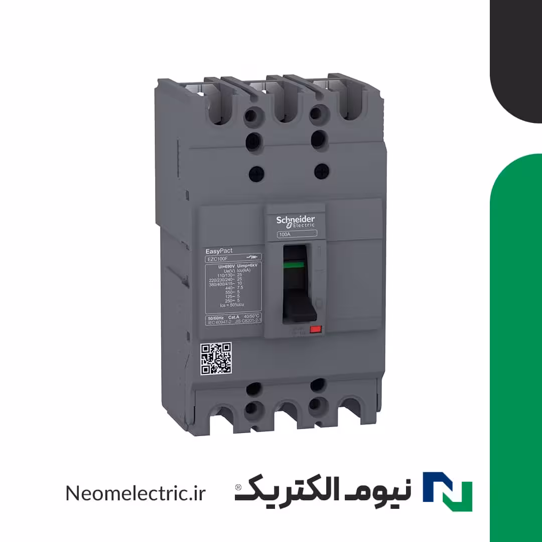 کلید اتوماتیک سه پل 40 آمپر فیکس تیپ جدید EZC100F اشنایدر