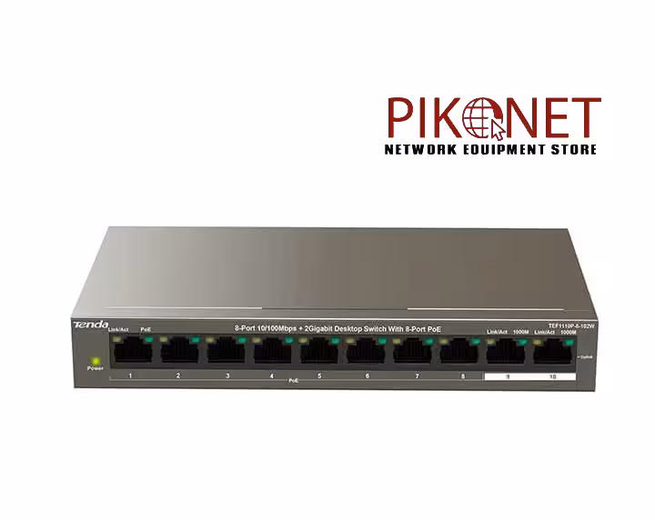 سوئیچ شبکه 8 پورت تندا مدل Tenda TEF1110P-8-102W