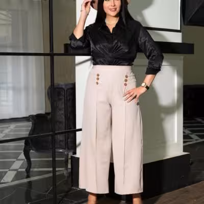 شلوار بگ زنانه لینن