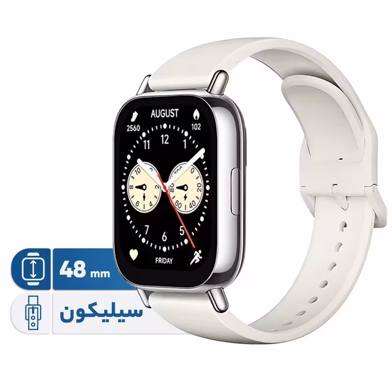 ساعت هوشمند شیائومی مدل Redmi Watch 5 Lite دارای قابلیت های قابلیت مکالمه از طریق بلوتوث بند سیلیکون