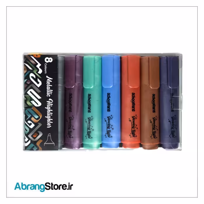 ماژیک علامت زن اسکول فنس مدل متالیک بسته 8 عددی