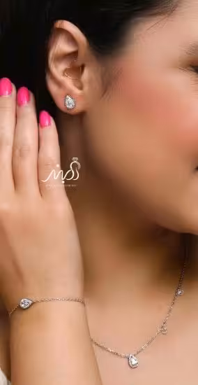 💍سرويس خاص اشك (گردنبند ، گوشواره ، دستبند) (S_6025)‌‌‌‌‌‌ ‌