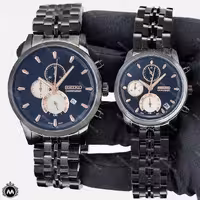 ساعت مچی ست مردانه زنانه سیکو مشکی SEIKO CHOROGRGH S2056GL
