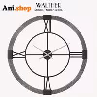 ساعت دیواری قطر 80 ترکیب چوب و فلز M8077_GR_BL