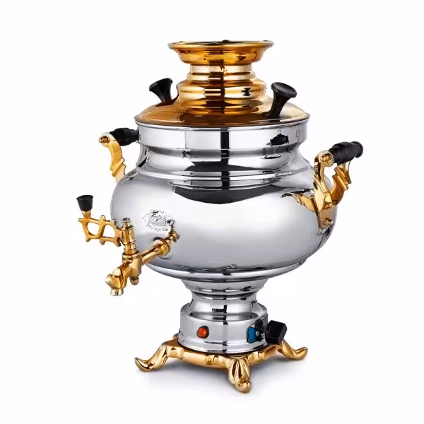 سماور برقی عالی نسب مدل سارینا نفیس طلایی 5.5 لیتری