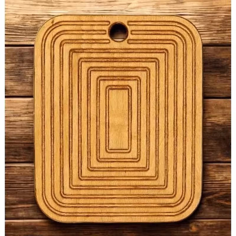 زیر قابلمه چوبی مستطیل جنس پلای وود | amazonchi