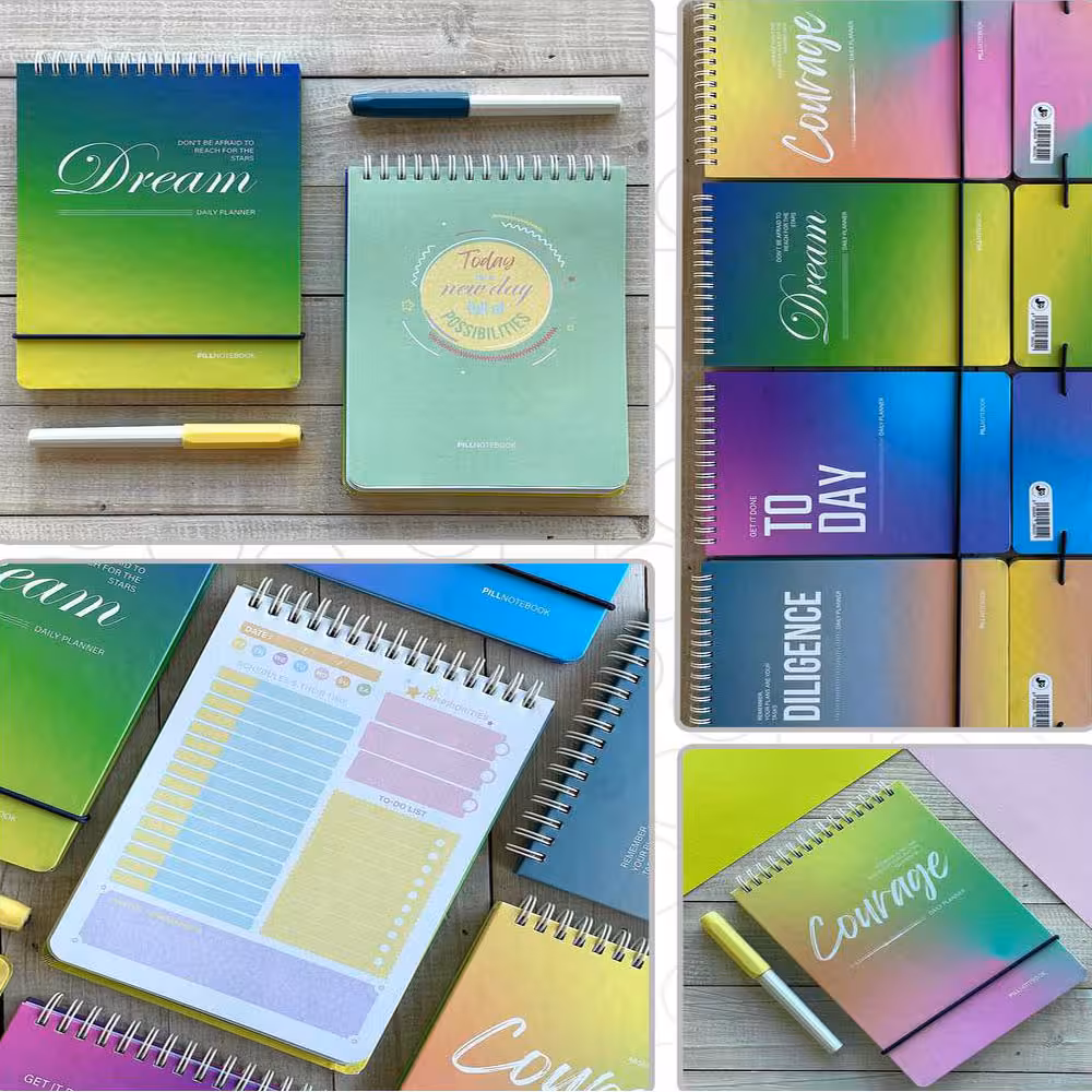 دفتر پلنر پیل گردینت PILL Planner Gradient