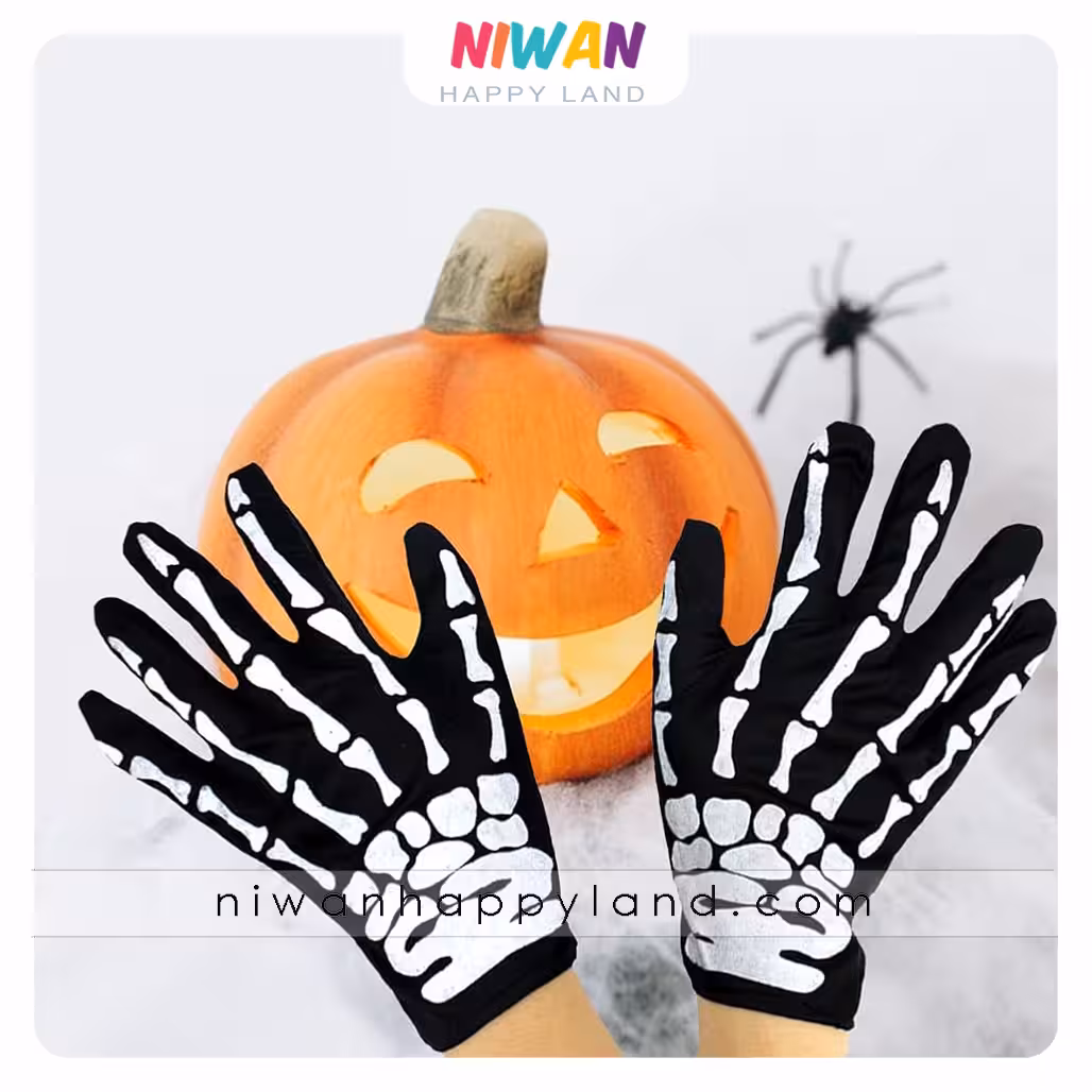 دستکش طرح اسکلت هالووین