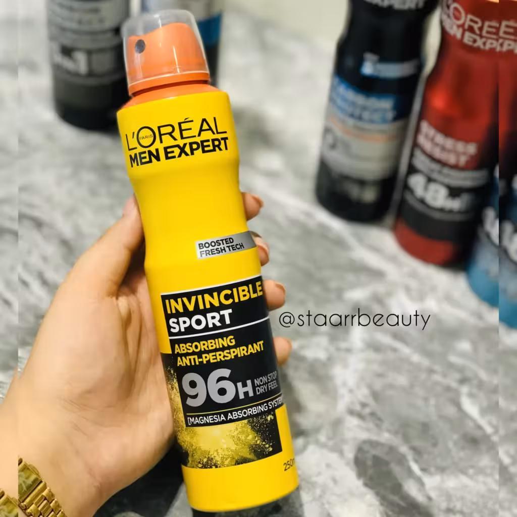 اسپری ضد تعریق اینوینسیبل اسپرت 96 ساعته لورال