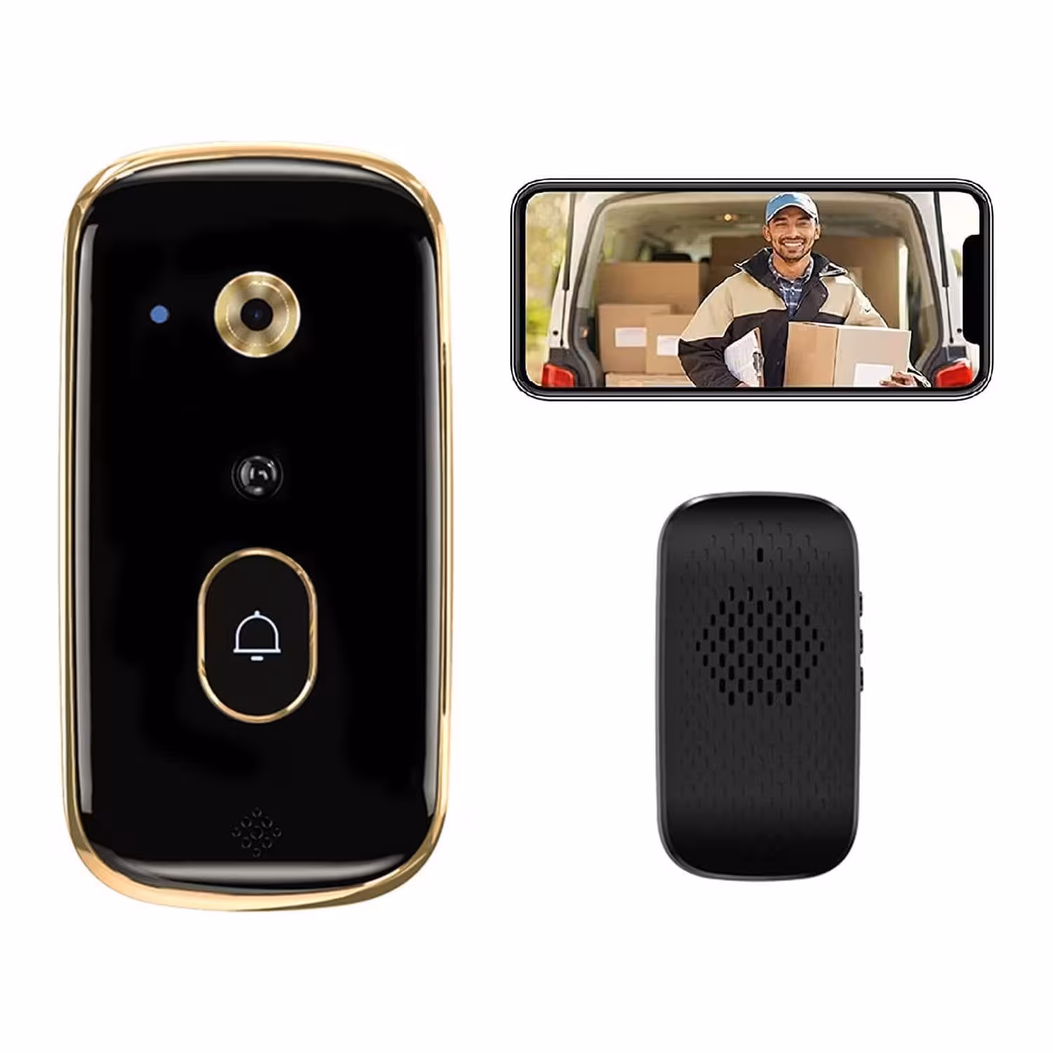 دوربین زنگ درب هوشمند بی‌سیم Smart Doorbell Camera Wireless, Video Doorbell 2.4G Wi-Fi