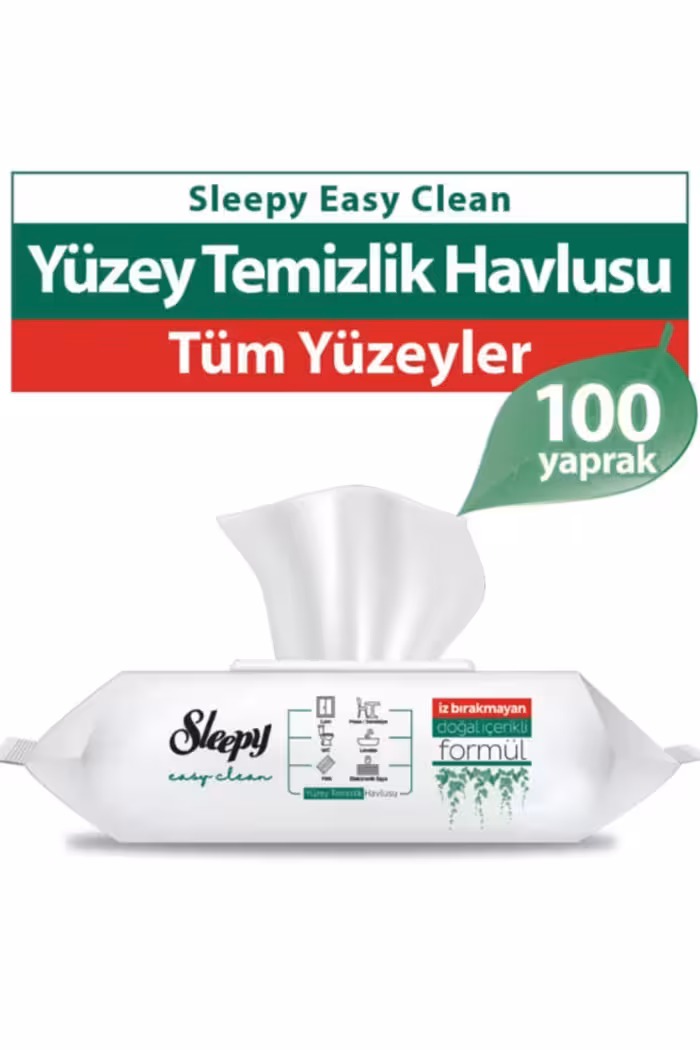 دستمال مرطوب همه کاره اسلیپی بسته 100 عددی
