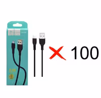 کابل شارژ میکرو اندروید DENMEN مدل D06V (سبد 100 عددی)